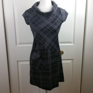 MUSA Roll Collar Dress with Pocket Accent Med EUC